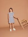 Jerseykleid gestreift mit Bindekordel 4