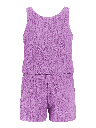 Ärmelloser Mädchen-Playsuit in Frotteeoptik 2