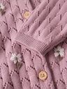 Baby Strickjacke mit Blumenstickerei 3
