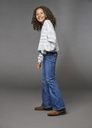 Mädchen Jeans Tiefer Bund Gesässtaschen 5
