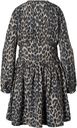 Mädchen Langarmkleid mit Leo-Print 2