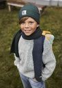 Gestreifte Kindermütze mit Umschlag 2
