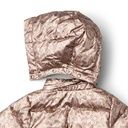 Warme bronze Mädchen Winterjacke geblümt 3