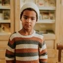 Jungen Strickpullover mit Streifen 2
