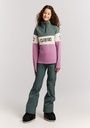 Farbiger Mädchen-Fleecepulli mit 1/4-Zip 7