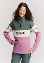 Farbiger Mädchen-Fleecepulli mit 1/4-Zip 8