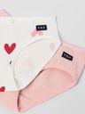 2-Pack Mädchen Unterhosen Herzenmotiv 2