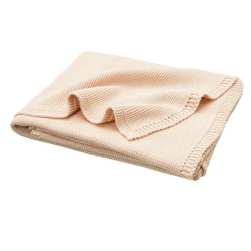 [01-23657.7] Baby-Strickdecke aus Bio-Baumwolle (Rosa)