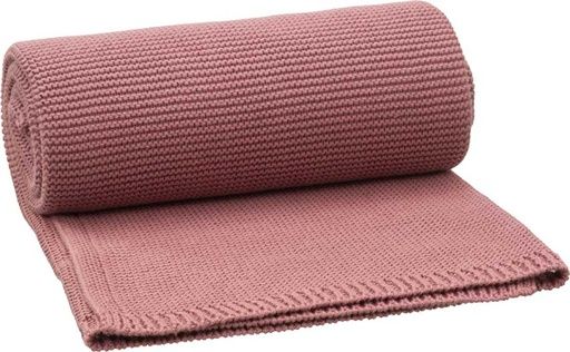 [01-23657.3] Baby-Strickdecke aus Bio-Baumwolle (Himbeer)