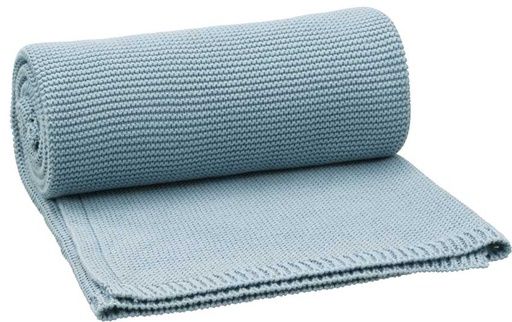 [01-23657.6] Baby-Strickdecke aus Bio-Baumwolle (Babyblau)