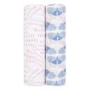 2er-Pack Musselin-Baby-Pucktuch Schmetterlinge