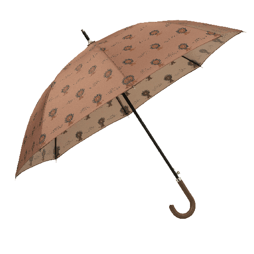 [01-21433.4] Kinder-Regenschirm lustiger Print (Braun)