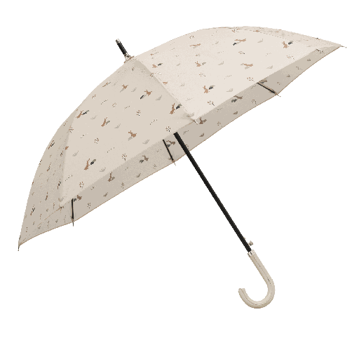 [01-21433.8] Kinder-Regenschirm lustiger Print (Creme)