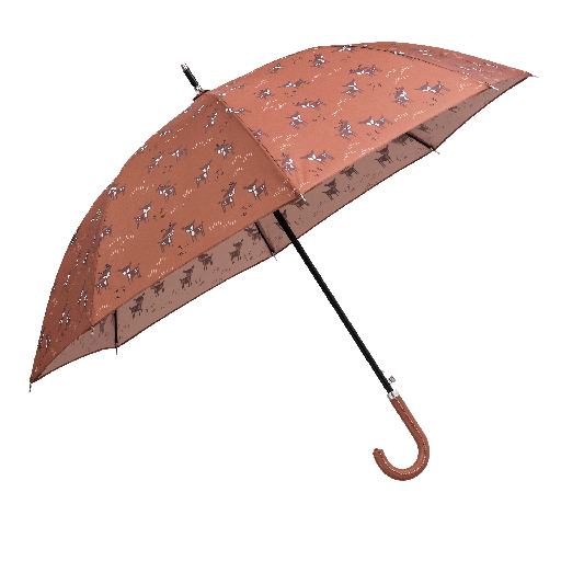 [01-21433.11] Kinder-Regenschirm lustiger Print (Dunkelbraun)