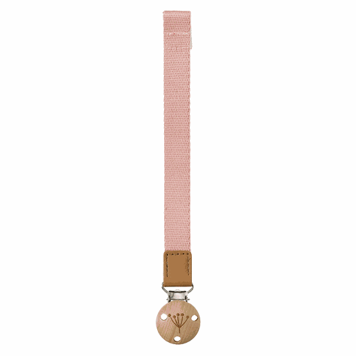 [01-28962.3] Nuggi-Kette Stoff und Holz (Rosa)