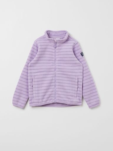 [01-32066.0] Weiche, gestreifte Fleece Jacke (Lavendel, 74-80)