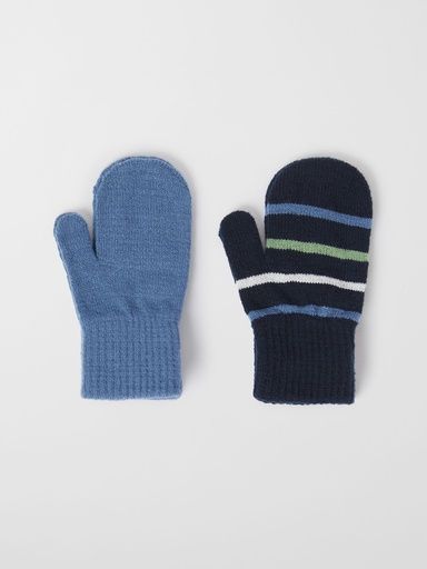 [01-32072.1] Gestrickte Fäustlinge 2er-Pack (Dunkelblau)