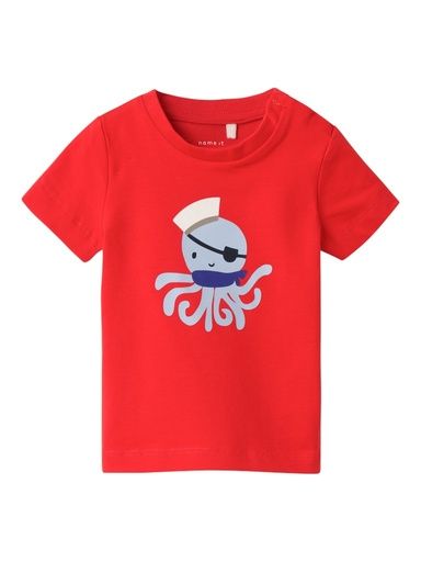 [01-32579.10] Baby-T-Shirt Tintenfisch (Rot, 80)