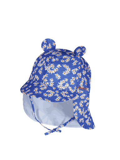 [01-32842.3] Gemusterter Baby-Sonnenhut gemustert mit Ohren (Blau, 50)