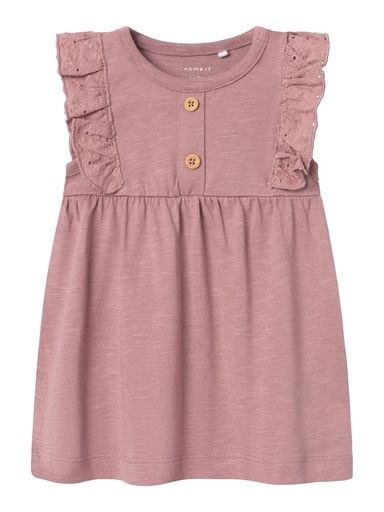 [01-32898.10] Baby-Kurzarmkleid einfarbig (Himbeer, 80)