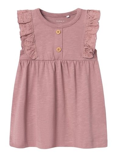 [01-32898.10] Baby-Kurzarmkleid einfarbig (Himbeer, 80)