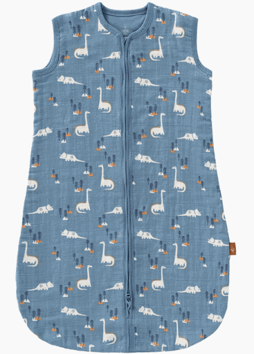 [01-32935.10] Schlafsack Bio-Baumwolle weich Musselin (Karibikblau, 12-18M)