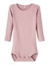 Baby-Langarmbody Mädchen uni