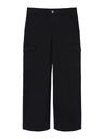 Bequeme Cargo-Mädchenhose mit weitem Bein