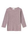 Longsleeve Top aus Wolle einfarbig