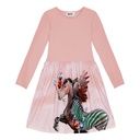 Mädchen Langarmkleid mit Pegasusprint