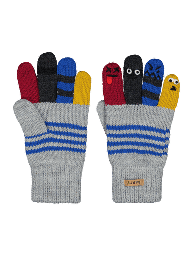 [01-34139.0] Puppeteer Strick-Fingerhandschuhe Knaben (Grau, 3)