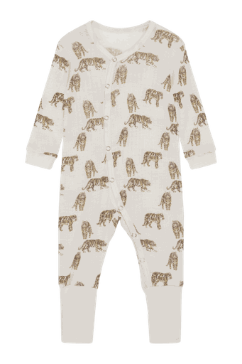 [01-34155.0] Baby-Langarmpyjama Wolle-Tencel geknöpft (Beige, 62)