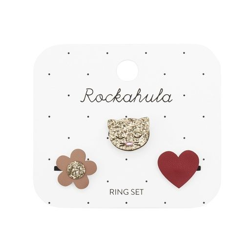 [01-34213.0] Mädchen Fingerring-Set Katze