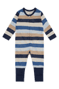 Wolle-Bambus Pyjama gestreift