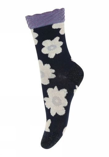 [01-34344.10] Geblümte Kinder-Socken (Dunkelblau, 25)