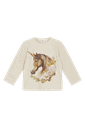 Mädchen Langarmshirt mit Pferdedruck