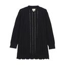 Lange Strickjacke mit Struktur