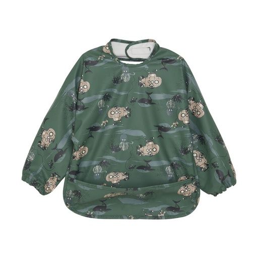 [01-34535.1] Pu Essschürze bedruckt Langarm (Grün)