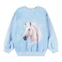 Mädchen-Sweatshirt mit Pferdeprint