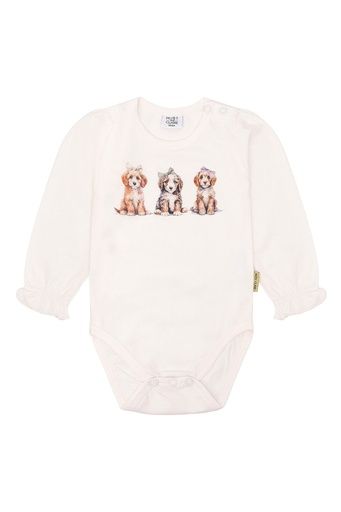 [01-34783.0] Mädchen-Langarmbody mit Hundeprint (80)