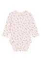 Bambus Langarmbody mit Blümchen-Print