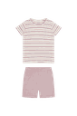 Kurzes Bambus Kinder-Pyjama gestreift
