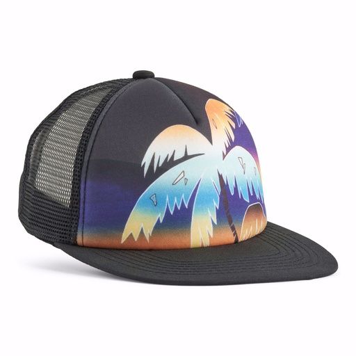 [01-34853.0] Kinder Trucker-Cap Palmenprint (Orange, S-M)