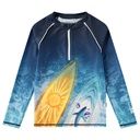 Kinder Langarm-Schwimmshirt mit Reisverschluss
