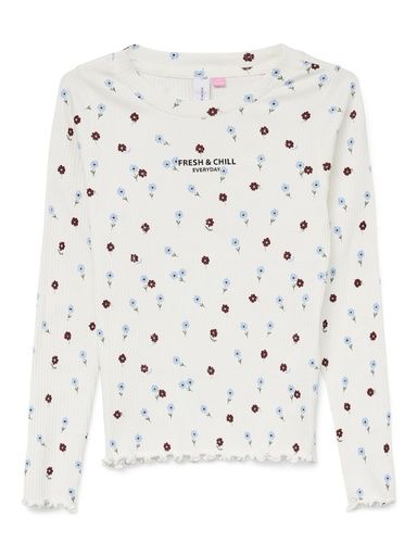 [01-34883.1] Langarmshirt mit Blumendruck (134/140)