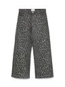 Weite Jeans mit Leopardenmuster