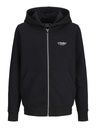 Sweatjacke mit schlichtem Druck