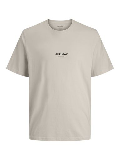 [01-34934.10] Rundhals T-Shirt mit schlichtem Druck (Beige, 128)