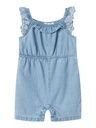 Leichte Jeans Overall mit Lochstickerei