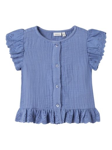[01-35296.1] Musselin Bluse mit Lochstickerei (110)